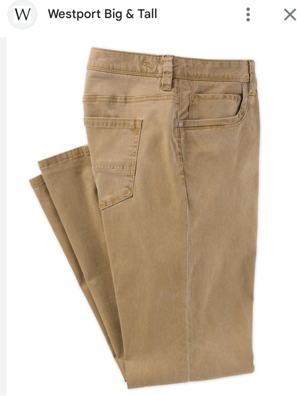 NWOT Tommy Bahama Boracay 5 Pocket Medium/Tan Shade Chinos 48x30
